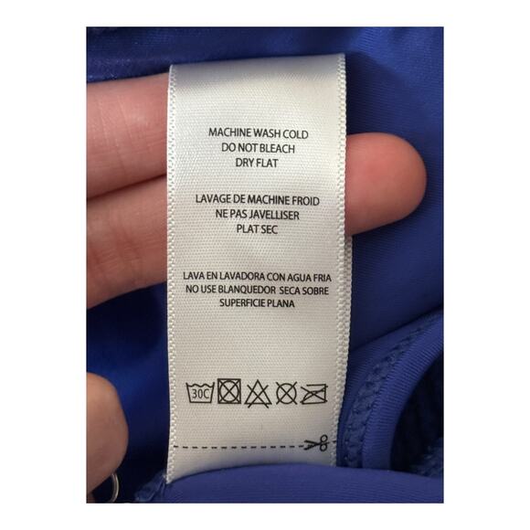 Good American bathing suit Square Neck One Piece Swimsuit blue size 4XL 5XL - Picture 5 of 5